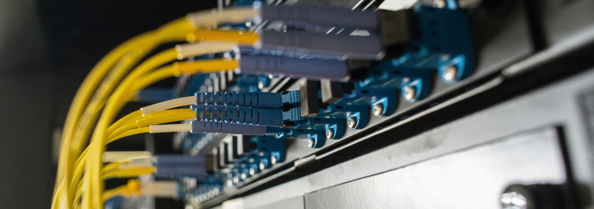 Neatly finished data cabinet with organised Cat6 cabling after office infrastructure upgrade in Hertfordshire