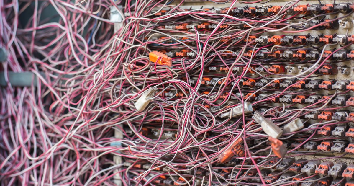 Overloaded and messy network switch in need of upgrade,