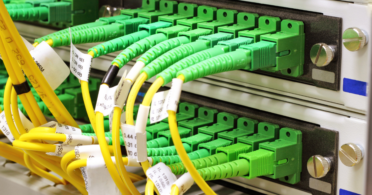 Properly labelled and documented network cabling installation