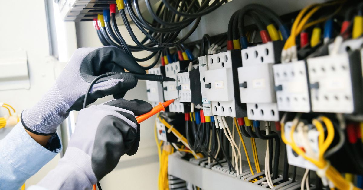 Certified installer testing network rack after installation