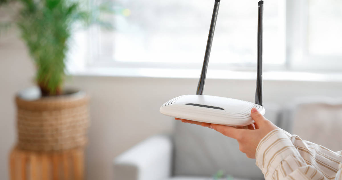Wi-Fi access point connected through structured cabling.