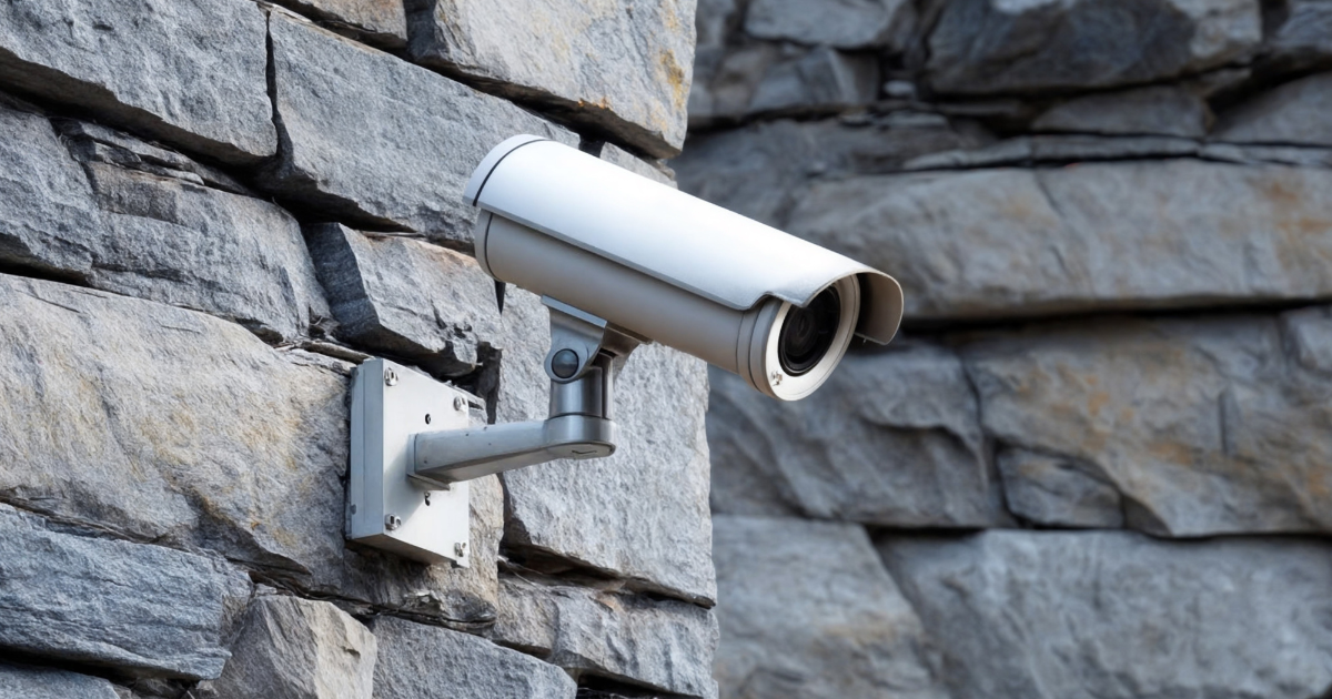 CCTV camera and Cat6 cabling installed during office fit-out project.