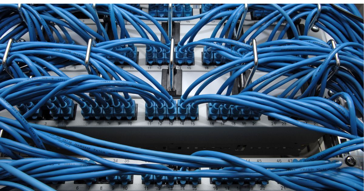 Commercial data cabling installation in Manchester.