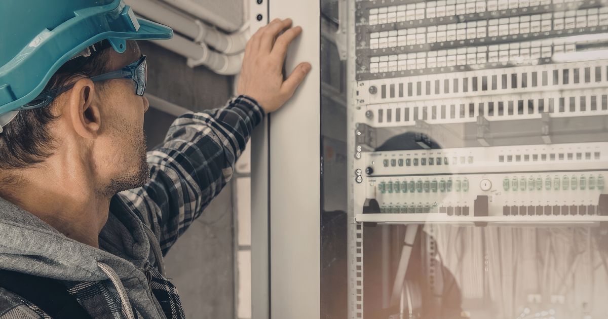 Structured cabling installation in Manchester commercial building