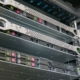 Fibre optic cabling and connections in a communications cabinet